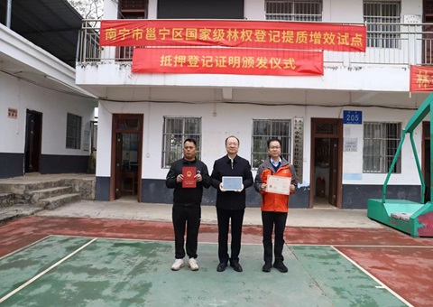 嘉峪关宣告广西首份国度级林权登记提质增效试点抵押登记证明